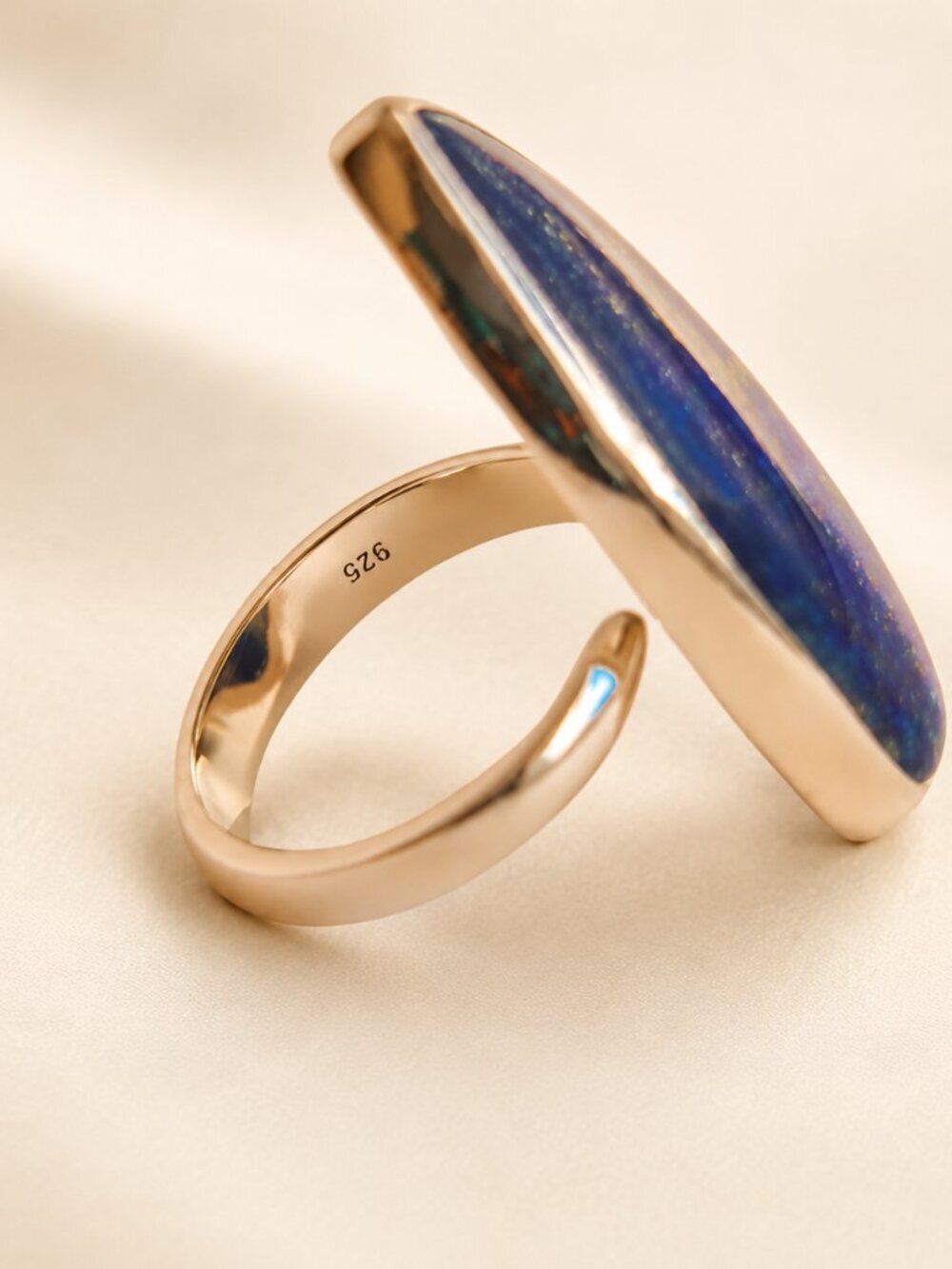 Lapis Lazuli Ring in Sterling Silver - Picture 6 of 6